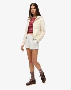 Шорты Superdry Athletic essentials с тональной вышивкой цвета «пустынная кость» с оттенком белого