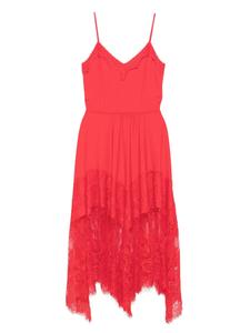 Платье миди с кружевной отделкой NISSA, красный