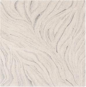 Ковер SAFAVIEH, 183 x 183 см, Metro Collection, Ivory & Silver, ручной работы, современный абстрактный, шерсть, идеален для помещений с высокой проходимостью в гостиной, спальне (MET505G)