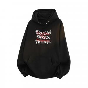 Толстовка Unisex Hooded Moderate Heavyweight HUANQIU, черный (fleece-lined)