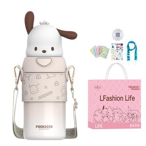 Термостаканы Echos 560 мл Sanrio, Pochacco Insulated Cup (With Cup Holder+Sticker+Greeting Card+Shopping Bag)