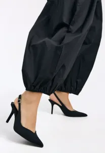 Туфли на высоком каблуке с открытой пяткой Bershka, Black