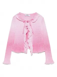 Кардиган с эффектом омбре MSGM Kids, розовый