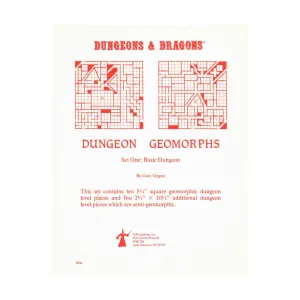 Dungeon Geomorphs Set #1 - Basic Dungeon (3rd Printing), Basic Dungeons & Dragons (Original Edition) - Sourcebooks & Accessories, мягкая обложка