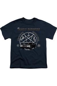 Футболка с коротким рукавом для подростков "Supernatural: Спасаем людей, охотимся на нечисть" Gildan, темно-синий