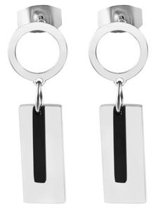 Adeliás Женские серьги - Серьги-гвоздики из нержавеющей стали серебристого цвета