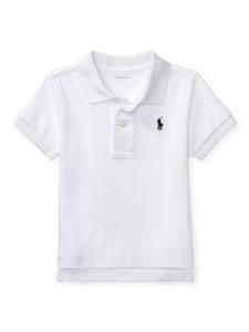 Детская хлопковая поло футболка Ralph Lauren, White
