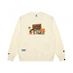 Свитшот с круглым вырезом Aape, белый