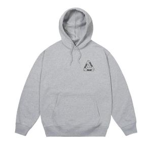 Толстовка Palace Barbed Tri-Ferg Hood, Grey Marl