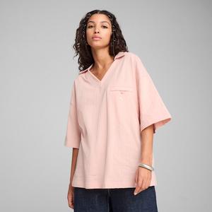Женская рубашка-поло большого размера Yona Puma, розовый