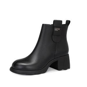 Ботильоны женские 5 см JESSICA SOPHIA, Black (Fleece-Lined)