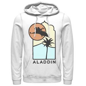 Мужская толстовка с логотипом Aladdin Carpet Ride Line Art Disney, белый