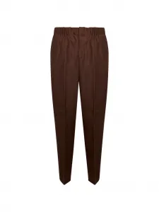 Зауженные брюки на резинке Laneus, коричневый