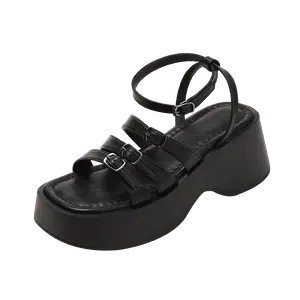 TATAYA Женские сандалии на одной застежке черные, цвет Black