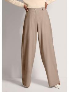 MADELEINE Элегантные эластичные брюки с отглаженными краями, цвета капучино/бежевый/меланж