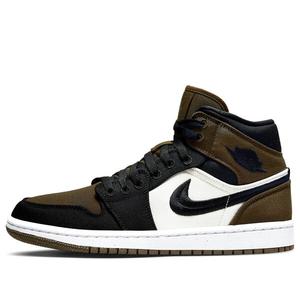 Кроссовки 1 mid se 'olive toe' Air Jordan, зеленый