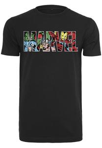 футболка с принтом ФУТБОЛКА MARVEL LOGO CHARACTER TEE Mister Tee, черная
