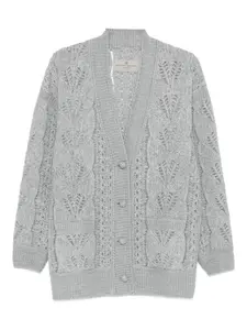 Кардиган фактурной вязки Ermanno Scervino, серый
