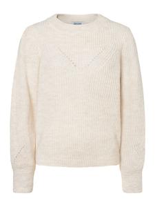 Уютный вязаный свитер в рубчик цвета пудры и крема-меланжа More & More