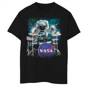 Футболка с рисунком астронавта НАСА «Барабан соло в космосе» для мальчиков 8–20 лет Licensed Character