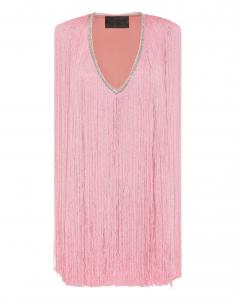 Мини-платье с бахромой PHILIPP PLEIN, розовый/розовый