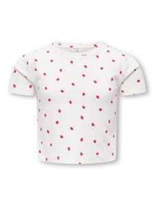 KIDS ONLY Футболка KOGBELLA LIFE AOP S/S TOP JRS с изображением клубники и танцовщицы в облаках
