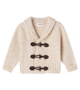 Детский кардиган из смесовой шерсти Laos Cozmo, Stone