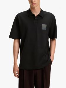 Хлопковая поло с коротким рукавом HUGO Regular Fit HUGO BOSS, Black/Multi