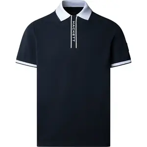 Поло с коротким рукавом Hackett Placket, синий