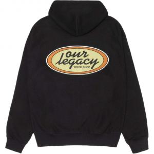 Толстовка Our Legacy Collaboration Work Shop Oval Zip Hoodie унисекс Stussy, черный