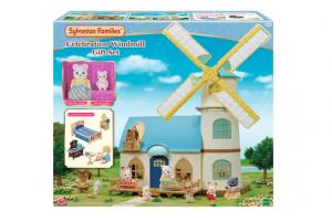 Sylvanian Families, коллекционные фигурки, набор ветряных мельниц с синей крышей