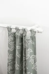 Карниз GARESA "PILA", 2 направляющие, желаемая длина, комплект для штор, выдвижной, кнопка с вырезом, без колец 340 см, Ø 20 мм, белый