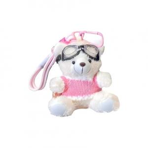 Очаровательные милые плюшевые куклы медведи-пилоты подвеска высота 11см ASUDI, розовый