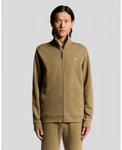 Мужская толстовка с диагональным плетением и застежкой-молнией Lyle & Scott, Dusky green