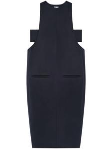 Courrèges облегающее платье миди, синий