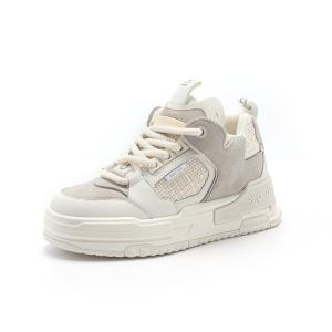 Женские высокие кеды для скейтбординга белые с розовым RED DRAGONFLY