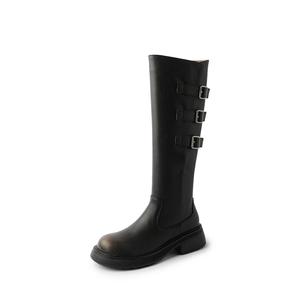 Yeezyy Reezy Женские черные полусапожки на каблуке 4,5 см, цвет Black