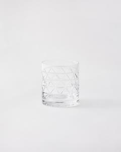 Стакан из хрусталя - Треугольники Prada, серебряный