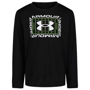 Футболка Under Armour Touchdown с длинными рукавами для мальчиков 4–7 лет, черный