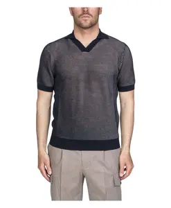 Синий вязаный трикотажный пуловер Peserico, синий