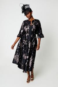 Жаккардовая куртка с расклешенными манжетами Coast, черный