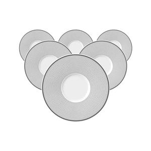 Блюдце Kombi-Untertassen No Limits Moments ø 17,7 см, набор из 6 шт., бело-серое Seltmann Weiden, Weiß-grau