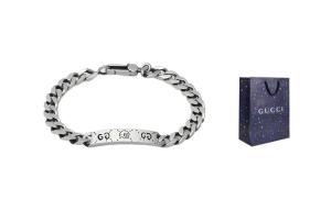 GUCCI Браслет 925 Sterling Silver Cuban Chain Bracelet Women's