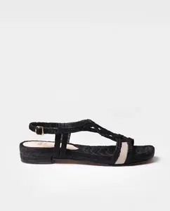 Женские джутовые эспадрильи на плоской подошве с пряжкой Toni Pons, черный