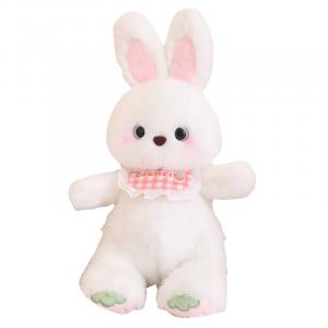 Мягкая и милая плюшевая кукла Кролик Клубника высота 50см MLING, белый