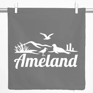 Декоративная наволочка Huuraa Ameland Netherlands Gift 40x40 см, стальной серый хлопок, украшение Ameland Hellweg Druckerei