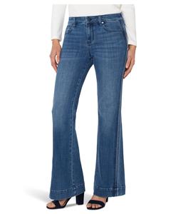 Джинсы Liverpool Los Angeles Hannah Mid-Rise Flare Jean With Self Trim 32'' Inseam, цвет Canyon Road