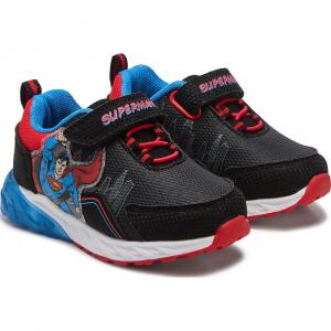 Детские кроссовки со светящимся дизайном Superman для малышей/маленьких детей, Superman, черный/красный/синий