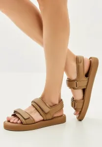 Ультракомфортные регулируемые трекинговые сандалии Cesare Gaspari, Dark Beigе