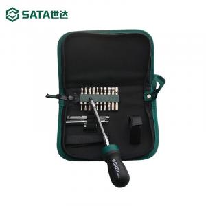 SATA 9342 Набор отверток с храповым механизмом с короткой ручкой, 25 предметов